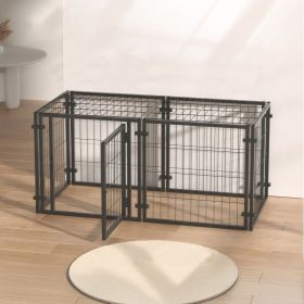 47.2" Dog Crate for Small Medium Large Dogs, Puppy Dog Playpen for Yard Indoor Outdoor Use, Pet Dog Cage Kennel (47.2"L x 23.6"W x 23.6"H)